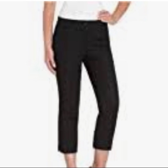 HILARY Radley Black Cotton Capri Pants - Picture 1 of 9